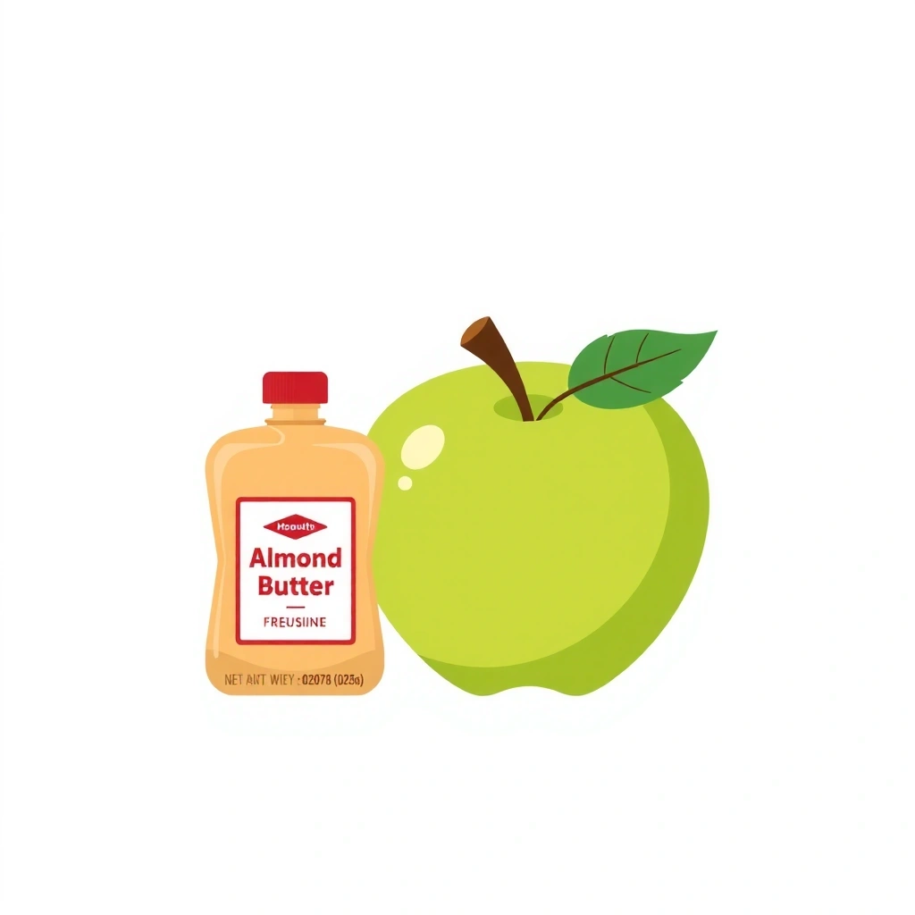 Apple with nut butter packet