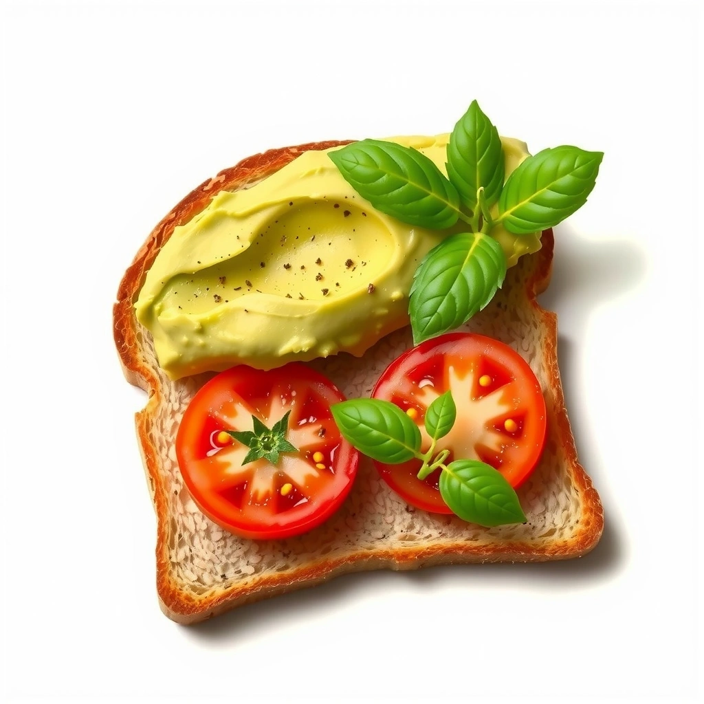 Avocado toast with cherry tomatoes