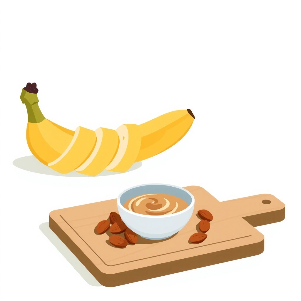 Banana with almond butter