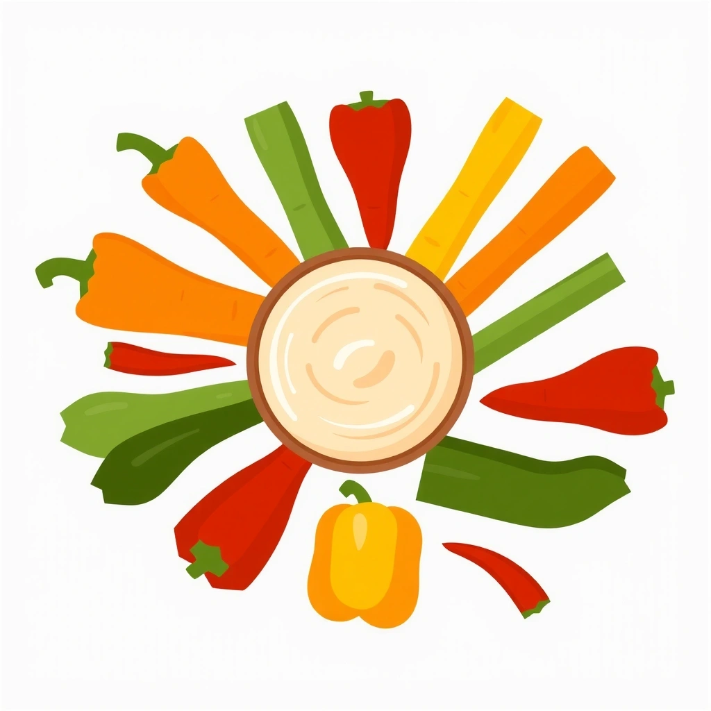 Hummus with vegetable sticks