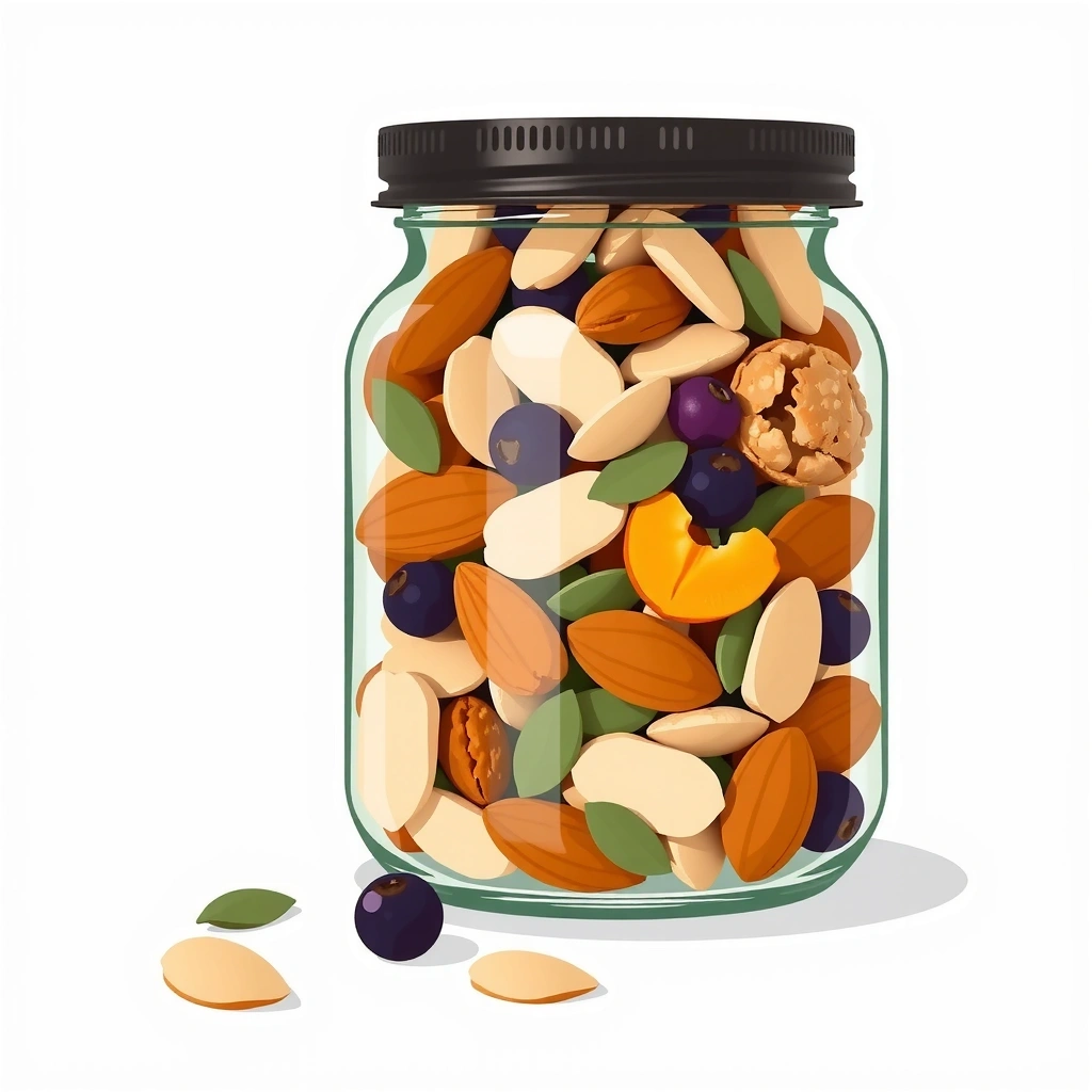 Mixed nuts and seeds trail mix