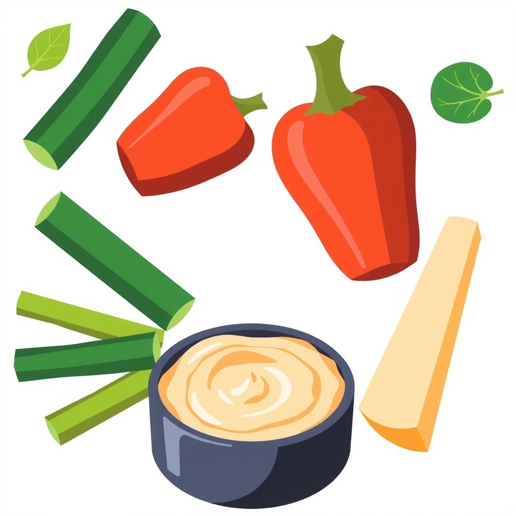 Veggie sticks with hummus cup